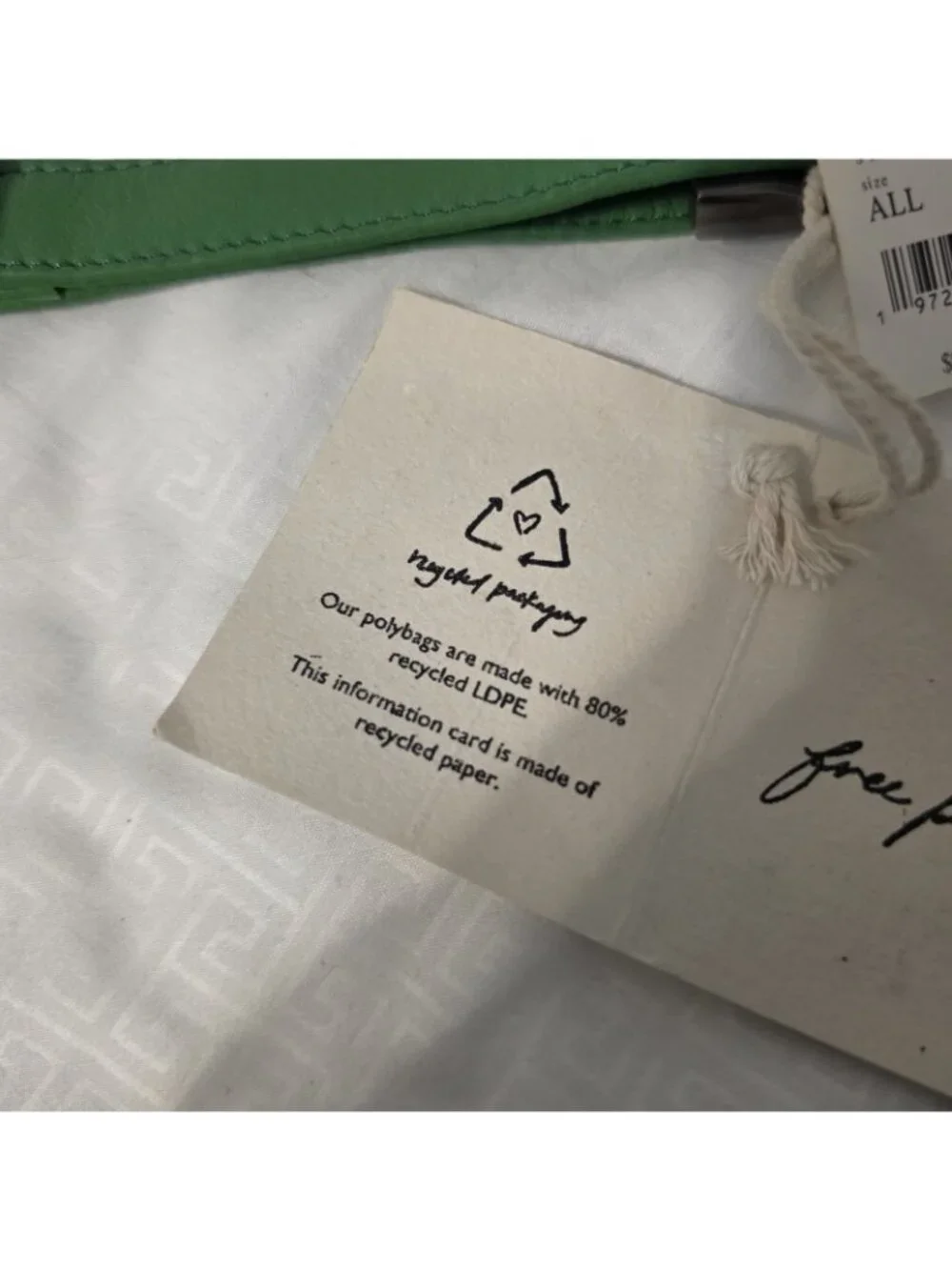 Free People Idle Hands Sling Green Leather Crossbody Bag NWT FP Collection